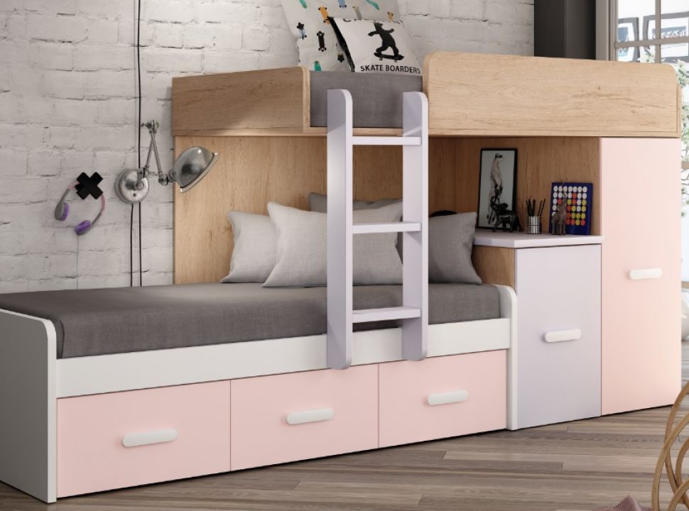 CUCHETA TREN ABRIL L CON ESCRITORIO EXTRAIBLE