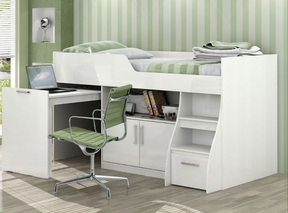 CAMA PUENTE CON ESCRITORIO EXTRAÍBLE OLAF